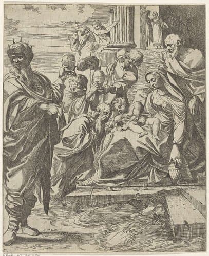Aanbidding door de koningen by Francesco Brizio