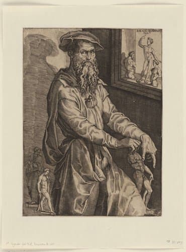 Portret van beeldhouwer Baccio Bandinelli by Nicolò della Casa