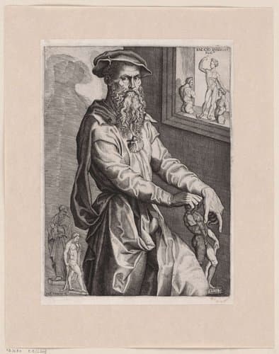 Portret van beeldhouwer Baccio Bandinelli by Nicolò della Casa