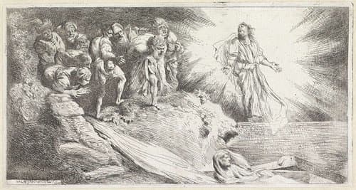 Opwekking van Lazarus by Salvatore Castiglione