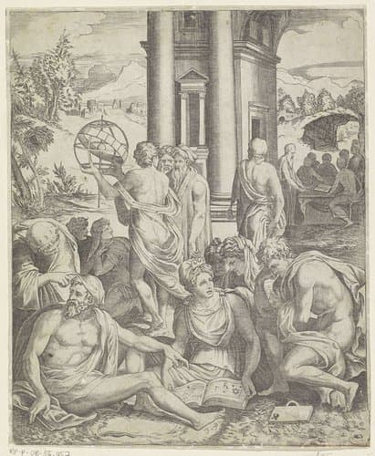 Groep geleerden by Marco Dente