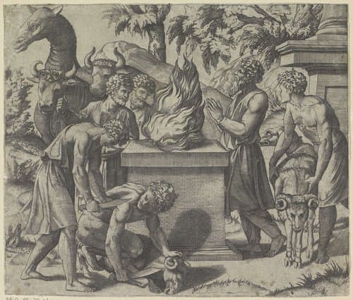 Het offer van Noach by Marco Dente