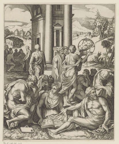Groep geleerden by Marco Dente