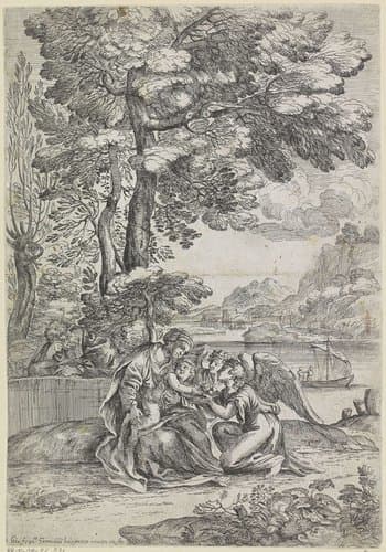 Rest on the Flight into Egypt by Giovanni Francesco Grimaldi