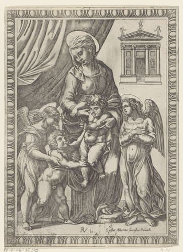 Maria met Kind en de jonge Johannes de Doper by anonymous