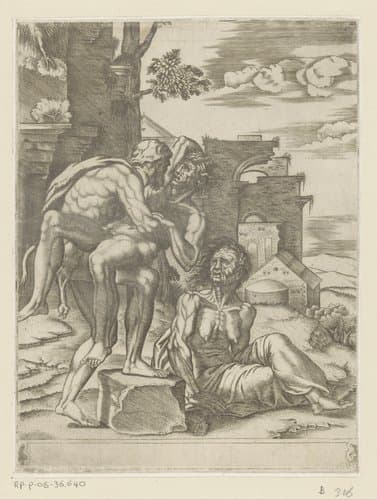 Hercules worstelt met Antaeus