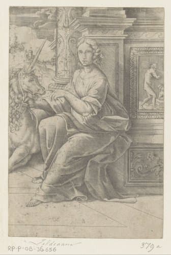 Kuisheid by Agostino Veneziano