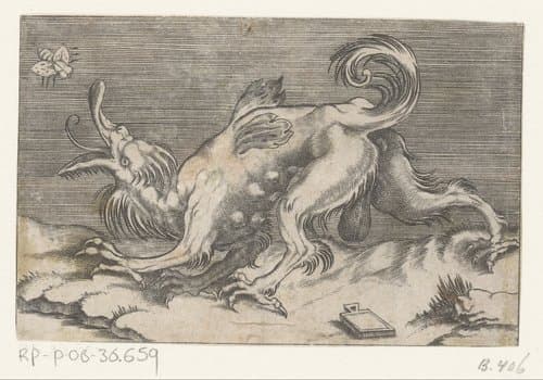 Monster met bij by Agostino Veneziano