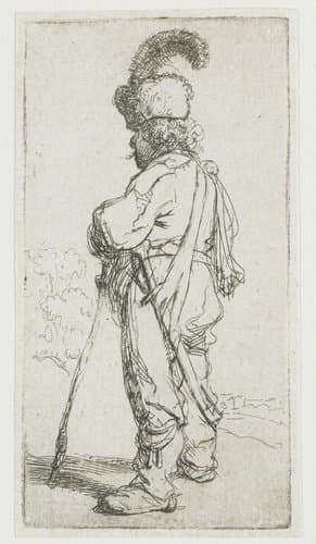 A Polander with a Stick by Rembrandt van Rijn