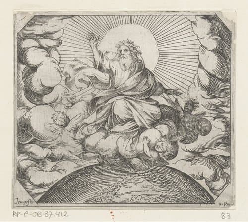 God scheidt land en water by Antonio Tempesta