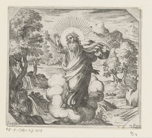 God schept planten en bomen by Antonio Tempesta