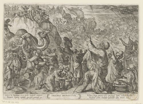De Egyptenaren verdrinken in de Schelfzee by Antonio Tempesta