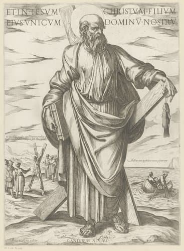 Christus, Maria en de apostelen by Antonio Tempesta