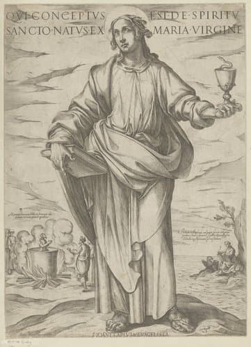Christus, Maria en de apostelen by Antonio Tempesta