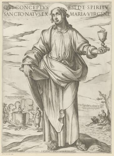 Christus, Maria en de apostelen by Antonio Tempesta