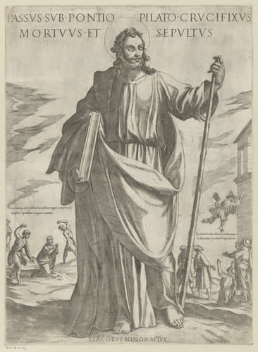 Christus, Maria en de apostelen by Antonio Tempesta