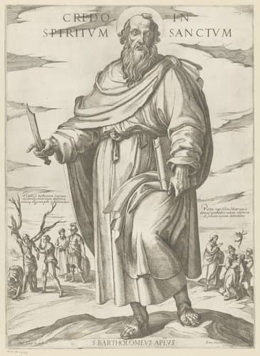 De heilige Bartolomeüs by Antonio Tempesta