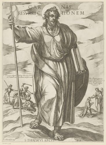 Christus, Maria en de apostelen by Antonio Tempesta