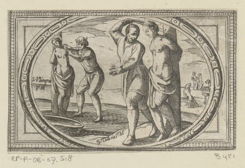 Imagini di moltes vergini Rom nel martirio by Antonio Tempesta
