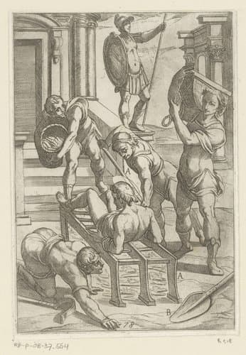 Martelingen ondergaan door christelijke martelaars by Antonio Tempesta