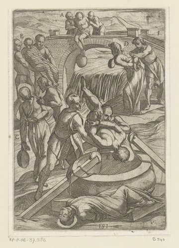 Martelingen ondergaan door christelijke martelaars by Antonio Tempesta