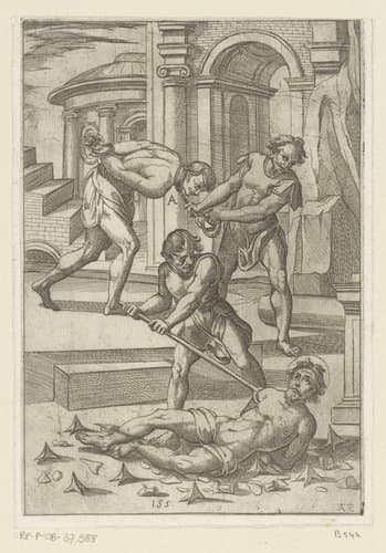 Martelingen ondergaan door christelijke martelaars by Antonio Tempesta