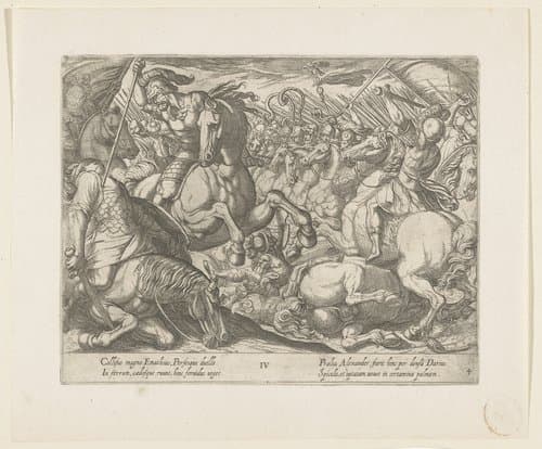Alexander de Grote vecht tegen de Perzen by Antonio Tempesta