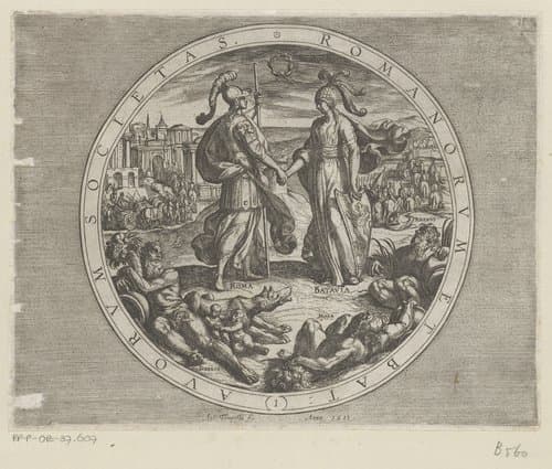 De Bataafse oorlogen tegen de Romeinen by Antonio Tempesta