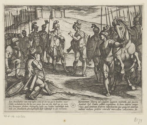Julius Civilis onderhandelt met een Romeins bevelhebber by Antonio Tempesta