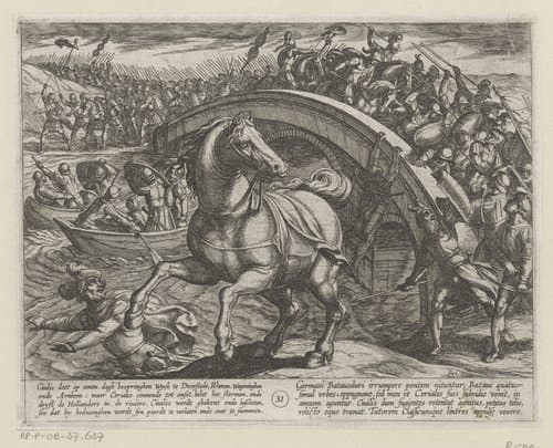 De Bataafse oorlogen tegen de Romeinen by Antonio Tempesta