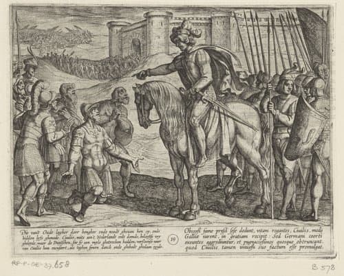 De Bataafse oorlogen tegen de Romeinen by Antonio Tempesta