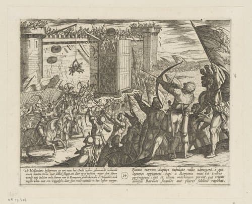 Nieuwe aanval op een Romeinse vesting, 69-70 by Antonio Tempesta