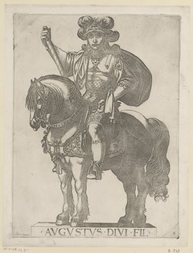Keizer Augustus te paard by Antonio Tempesta