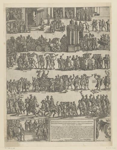 Triomf van een Romeins keizer (linker deel) by Antonio Tempesta