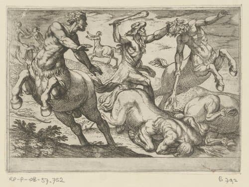 Hercules en de centauren by Antonio Tempesta