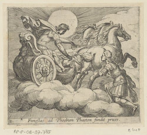 Phaëthon voor Apollo by Antonio Tempesta