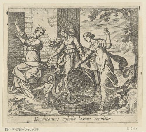 Erichtonius cistella laxata cernitur by Antonio Tempesta