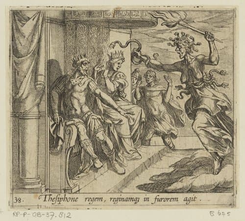 Thesiphone regem, reginamqe in furorem agit by Antonio Tempesta