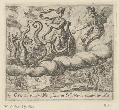 Ceres verordonneert de bestraffing van Erysichthon by Antonio Tempesta