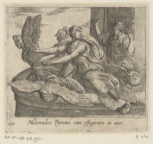 Dochters van Anius in duiven veranderd by Antonio Tempesta