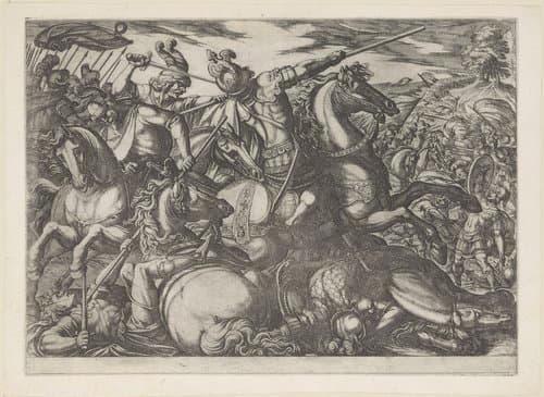 Cavalerie gevecht dicht opeen by Antonio Tempesta