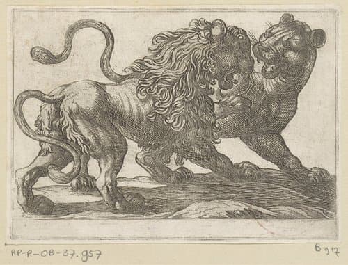 Vechtende dieren by Antonio Tempesta
