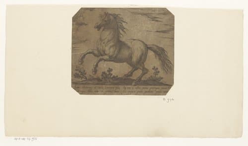 Steigerend paard, naar links gewend by Antonio Tempesta