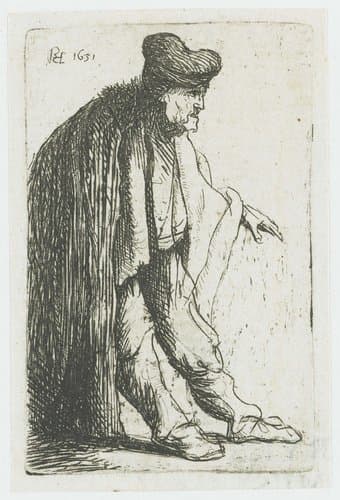 Bedelaar met uitgestoken linkerarm by Rembrandt van Rijn