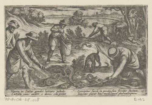 Diverse jacht- en strijdscènes by Antonio Tempesta