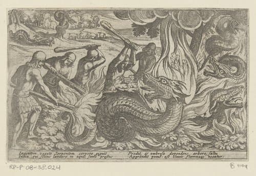 Diverse jacht- en strijdscènes by Antonio Tempesta
