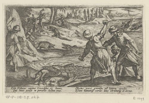 Venationes Ferarum, Avium, Piscium Pugnae bestiariorum: et mutuae bestiarum by Antonio Tempesta