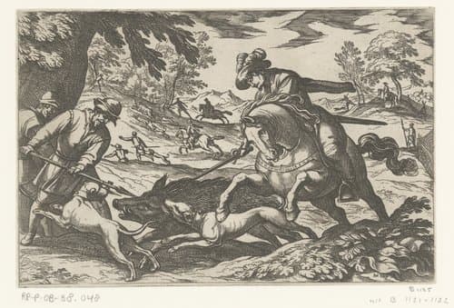 Jacht op everzwijnen by Antonio Tempesta