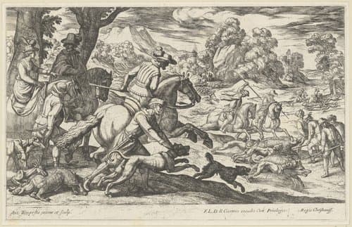 Jacht op everzwijnen by Antonio Tempesta
