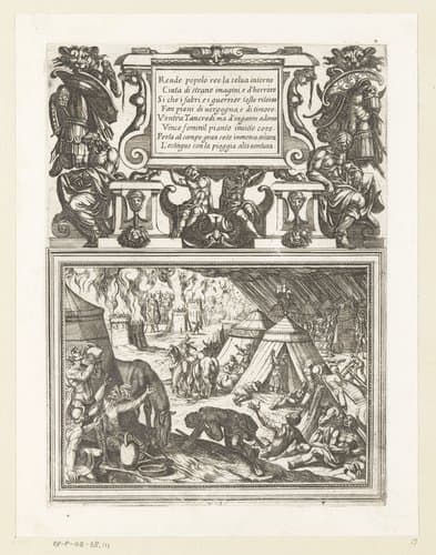 Illustratie bij Canto XIII van Tasso's 'Gerusalemme Liberata' by Antonio Tempesta